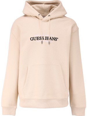 Guess Jeans Bej Erkek Sweatshırt M4YQ23K9V31G1W7 Gj Hood Reg Amerıca