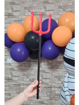 Pekshop Halloween Mızrak Şeytan Mızrağı Kırmızı Cadılar Bayramı Mızrak 50 cm