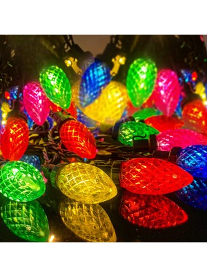 SD Works C9 Strawberry Bulb String Lights Çilek Görünümlü 3 Metre Renkli LED Aydınlatma