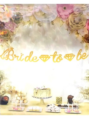 Bride To Be Kutlama Özel Uzar Yazı Banner