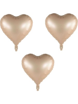 Rönesans Parti Kalp Folyo Balon 3 Adet Kum Beji
