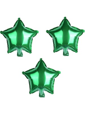 Best Parti Yıldız Folyo Balon 3 Adet Yeşil