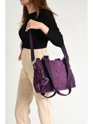 Günlük Kullanıma Uygun Kadın Omuz Çantası Çapraz Askılı Postacı Çanta Hafif Klinkır Kumaş 23*30 cm