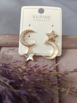 Lilly And Molly Jewelry Ay Yıldız Çelik Küpe