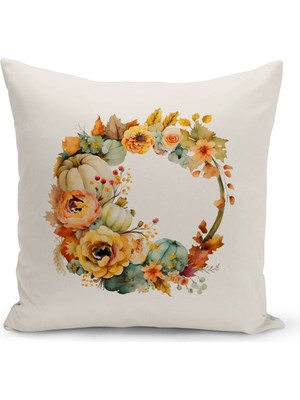 Bertille Home Sonbahar Serisi Çift Tarafı Dijital Baskılı Kırlent Kılıfı (Halloween Autumn Cushion Cover)