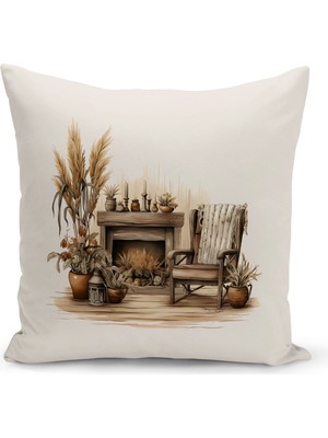 Bertille Home Sonbahar Serisi Çift Tarafı Dijital Baskılı Kırlent Kılıfı (Halloween Autumn Cushion Cover)