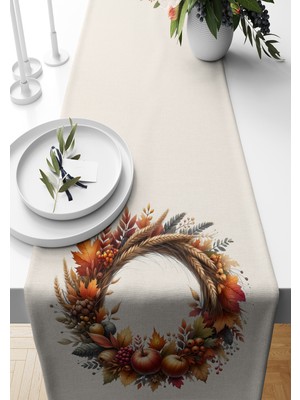 Bertille Home Sonbahar Serisi 140x40 cm Dijital Baskılı Runner