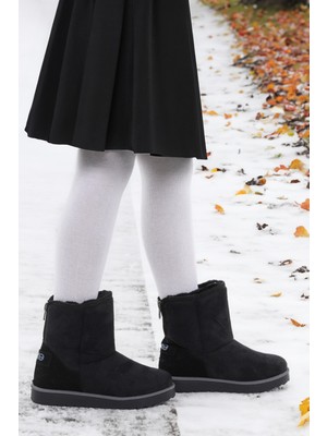 Kiko Kids Jessy Fermuarlı Kız Çocuk Bot Siyah