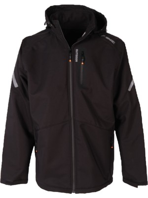 02 Erkek Mont Softshell Siyah