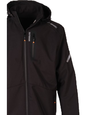 02 Erkek Mont Softshell Siyah