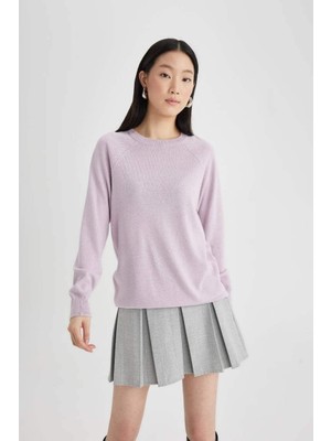 Defacto Kadın Kazak I6913AZ/PR337 Lt.lılac