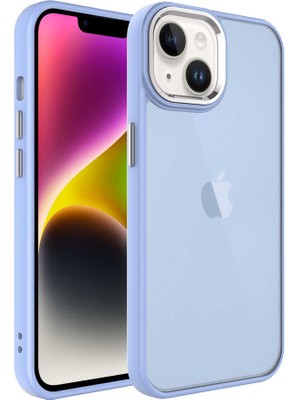 noktaks - Apple iPhone 14 Plus - Kılıf Buzlu Sert PC May Kapak - Pembe Açık - T25162