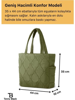 Orijinal Su Geçirmez Geniş Hacimli Konfor Modeli Shopper Puf Okul Spor Iş Için Omuz ve Kol Çantası