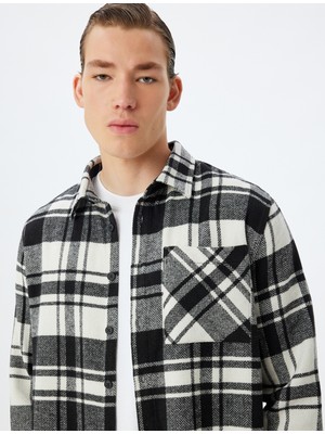 Koton Oduncu Gömleği Uzun Kollu Cep Detaylı Pamuk Karışımlı