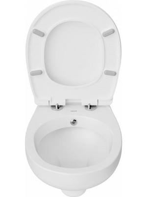 Creavit Perla Asma Klozet Beyaz ve Klozet Kapağı