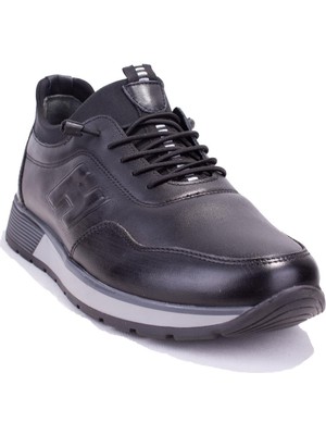 Dagoster DMA08-1041 Siyah Ortopedik Günlük Erkek Deri Ayakkabı