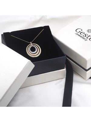 Geste Jewellery Üçlü Halka Kolye 3 cm