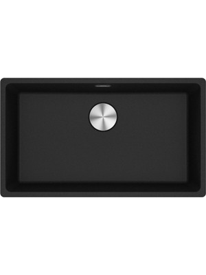 Franke Nero Maris Mrg 110-72 Tek Gözlü Damlalıksız Granit Eviye (125.0688.494)