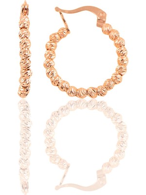 Söğütlü Silver Gümüş  Dorica Halka Küpe