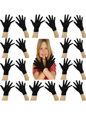 Skygo Siyah Renk Likralı 23 Nisan 29 Ekim 19 Mayıs Gösteri Bando Eldiveni 10 Çift ( 20 Adet )