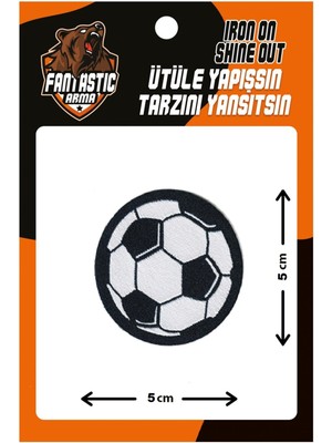 Fantastic Arma Futbol Topu Modeli 10'lu Paket Ütü ile Yapışan Dokuma Patch Yama 5 cm