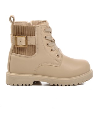 Ayakmod 24030-P Bej Içi Polarlı Çocuk Bot