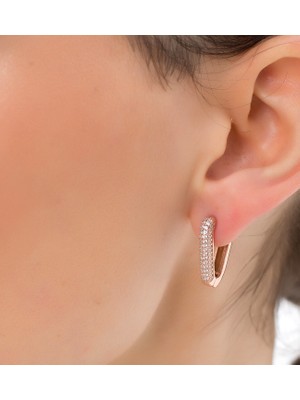 925 Ayar Gümüş V Kadın Küpe