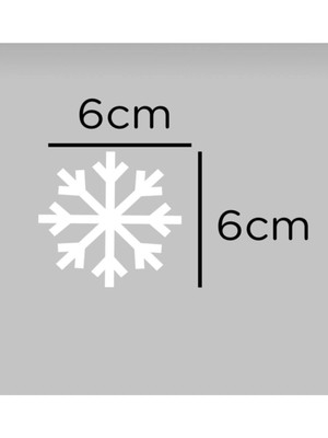 Narnuga Yılbaşı Kar Tanesi Yeni Yıl Cam Vitrin Süsleme Beyaz 40 Adet 6cm