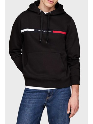 Logolu Pamuklu Regular Fit Kapüşonlu Sweat Erkek Sweat Mw0Mw37361 Bds