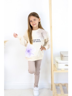 Kinderos KND-6646 In Every Petal Yazılı Baskılı Alt Üst Takım