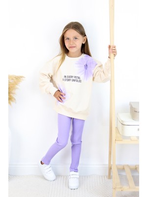 Kinderos KND-6646 In Every Petal Yazılı Baskılı Alt Üst Takım