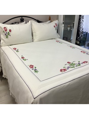 Oya Home Kaneviçeli Pamuklu Pike Takımı-6 Parça