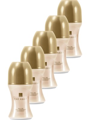 Avon Far Away Kadın Roll-on 50 ml Oryantal-Çiçek Koku ile Ferahlatıcı Beşli Set