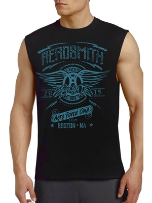 Rock&Roll Aerosmith Kesik Kol / Kolsuz Erkek Tişört