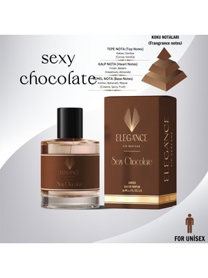 Elegance Vip Perfume Elegance Vip Parfüm 50 ml Sexy Chocolate Koku Kalıcılığı ile Modern Şişe Tasarımı
