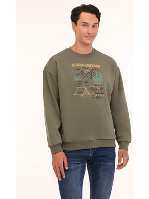 Kinetix ml Fıre 16OTD103 4pr Haki Erkek Sweatshirt