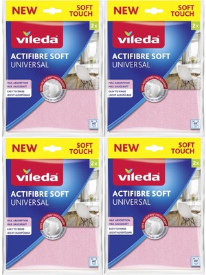 Vileda Actifibre Soft Universal Mikrofiber Bez 2 Li x 4 Adet