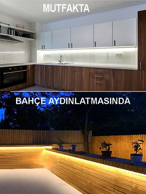 220V Şerit LED  Tak Çalıştır Anahtarlı Beyaz Işık (Yüksek Lümen)