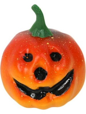 Pekshop Halloween Gülen Surat Balkabağı Figür Süs 7cm - 3 Lü Set Cadılar Bayramı Kabak Figür Masa Süsleri 3 Adet