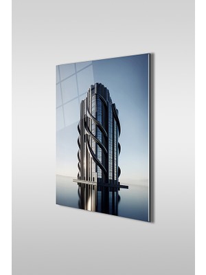 Glaszen Modern Mimari Dikey Cam Tablo