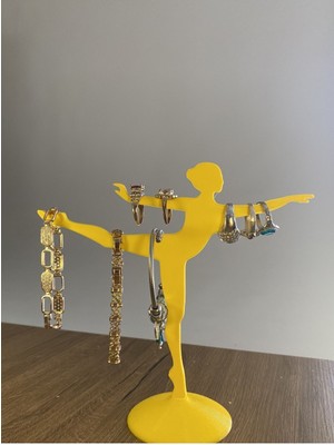 Tekno Trust Dekoratif Balerin Tasarımlı Takı Standı, Düzenleyici, Yüzük/küpe/kolye/takı Askılığı - Sert Plastik