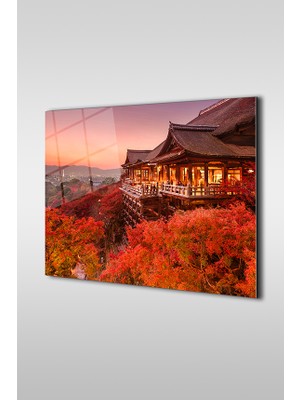 Glaszen Geleneksel Japon Evi Dekoratif Yatay Cam Tablo