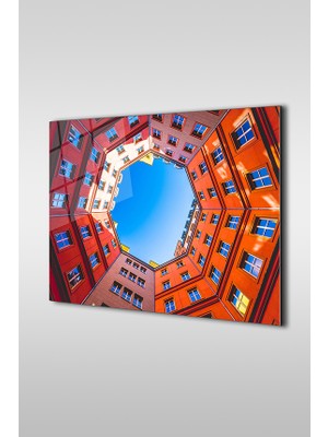 Glaszen Sarmal Bina Modern Yatay Cam Tablo