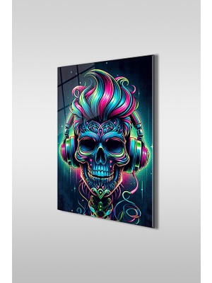 Glaszen Dj Kurukafa Pop Art Dikey Cam Tablo