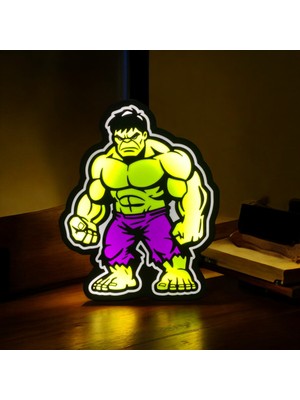 Lightbox Gece Lambası LED Işıklı Hulk