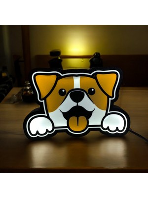 Lightbox Gece Lambası LED Işıklı Köpek