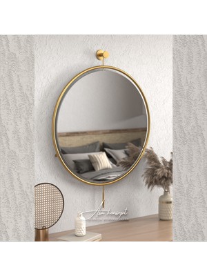 Asa Konsept Mirror Ayna Led'li Gold Dekoratif Ayna, Makyaj Aynası Antre Ayna, Hol Koridor Ayna, Duvar Ayna, Salon Ayna, Mutfak Banyo Aynası, Wc Ofis Aynası