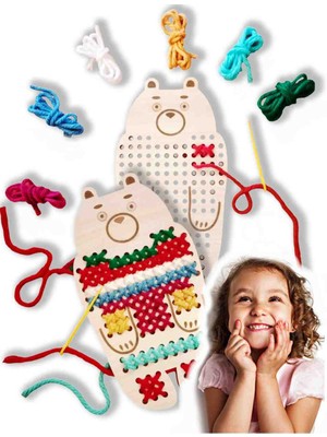 Kabajur Eğlenceli Eğitici Kanaviçe Seti, Geliştirici Montessori Oyuncak