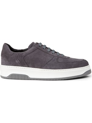 Deery Hakiki Süet Gri Erkek Sneaker Ayakkabı - 01965MGRIE04