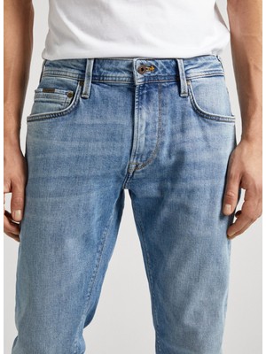 Pepe Jeans Normal Bel Tapered Fit Erkek Denim Pantolon PM207390MN5-000 Tapered Jeans